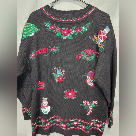 Vintage 1990’s Venezia Knit Pullover Christmas Oversized Sweater. Sz 14-16 - Picture 4 of 4